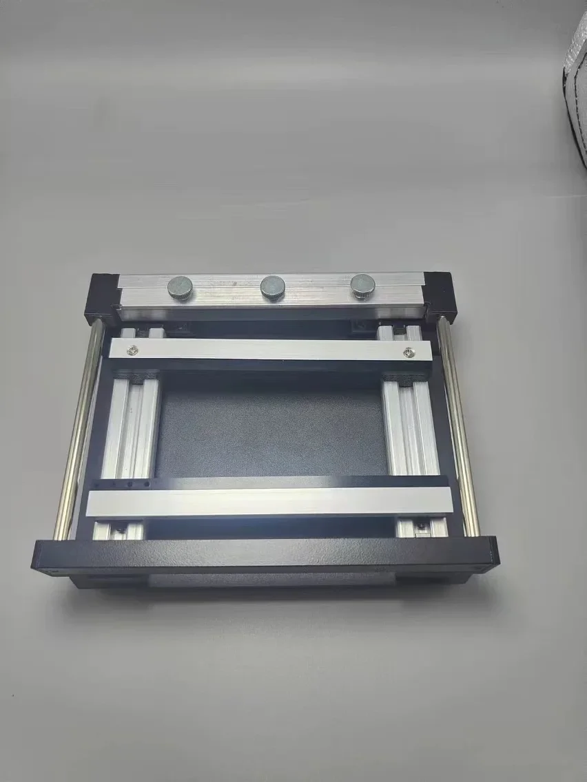 

Handmade 100*100 mm SMT Steel Mesh Steel Sheet Solder Paste Wire Printing Small Micro Screen Printing Machine