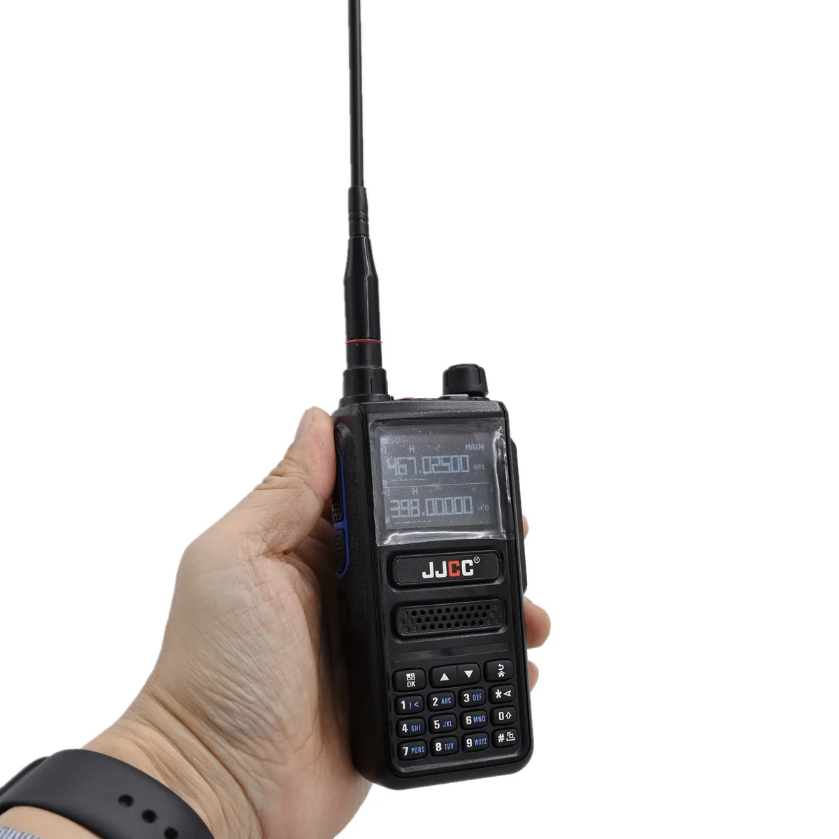 JJCC 8810 Handheld Transceiver VHF UHF Dual Band USB Type-C Charge Waterproof DTMF FM AM Radio Flashlight Long Distance Intercom