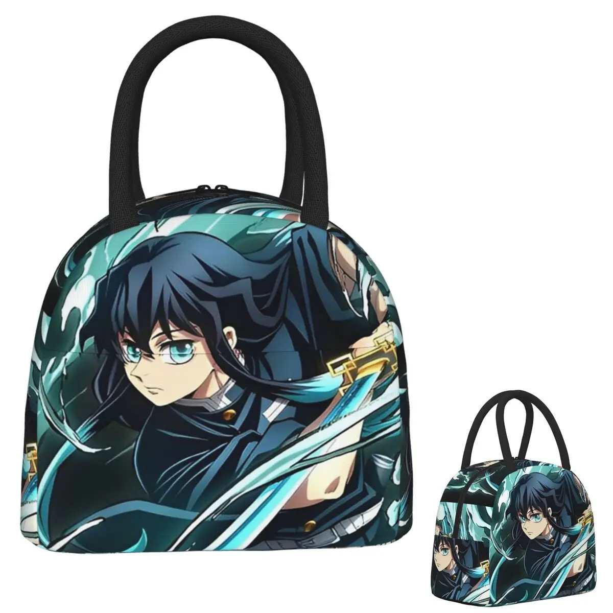 

Muichiro Tokito Demon Slayer Key Visual Insulated Lunch Bag for Women Kids Leakproof Food Boxes Thermal Lunch Box Tote