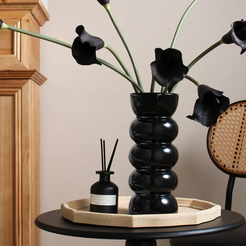 Kreative Keramik-Handwerkskunst Vase im Retro-Stil Hydroponische Blumenarrangements Wohnzimmer Balkon Eingangsbereich Dekoration Vase Dekoration