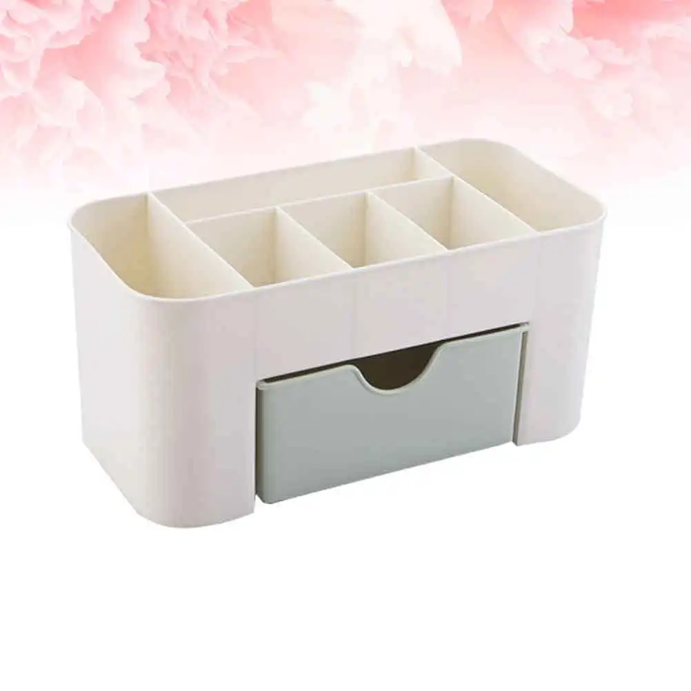 

Plastic Desktop Box Green Thickened Shatter-Resistant Multi-Compartment Organizer For Jewelry Bracelet Necklace Makeup