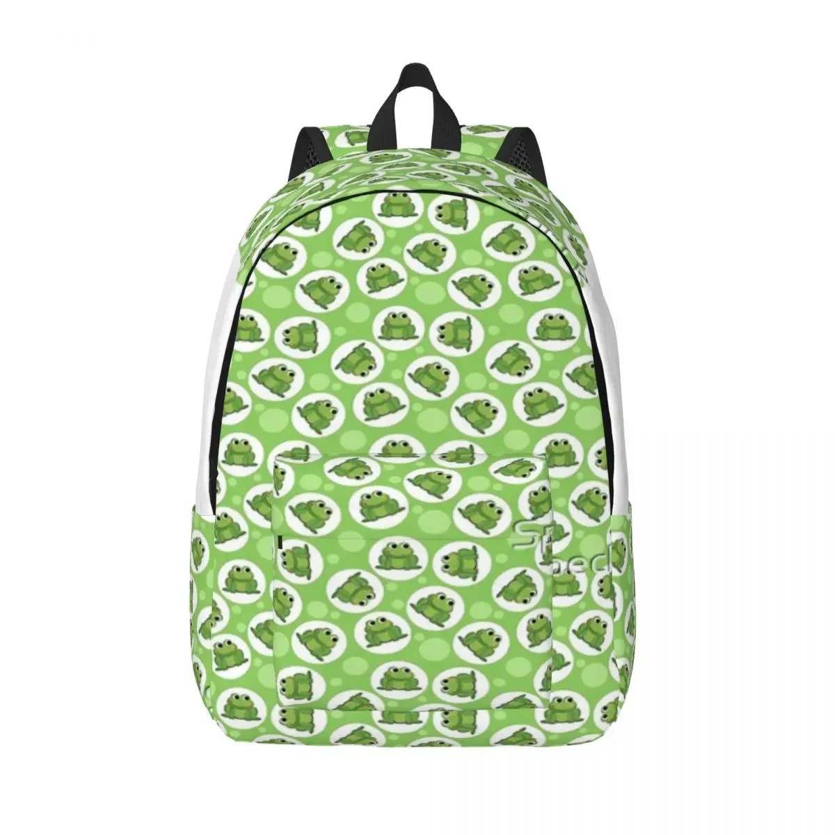 

Cute Green Frog Simple and stylish backpack Canvas backpack Bag