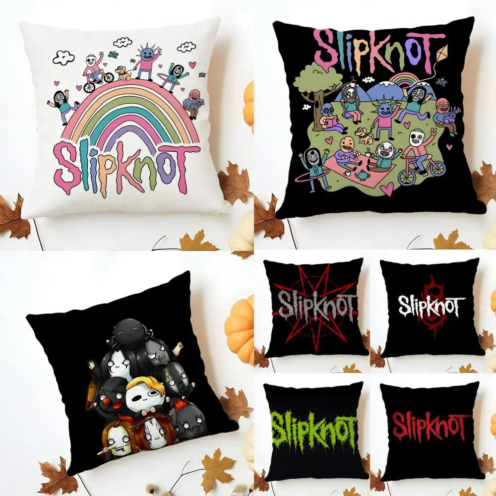

Простая модная декоративная наволочка с изображением группы S-Slipknot, моющаяся, из льняной ткани, мягкая, для дивана, кровати, уютного домашнего декора комнаты