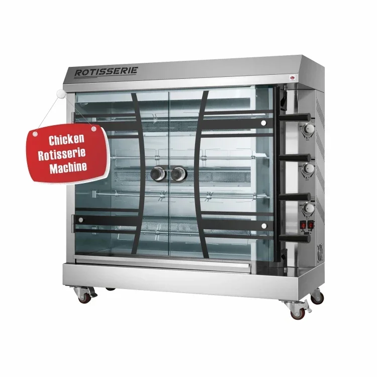 Commercial Stainless Steel Automatic Rotary Electric Chicken Roaster Rotisserie Oven Grill