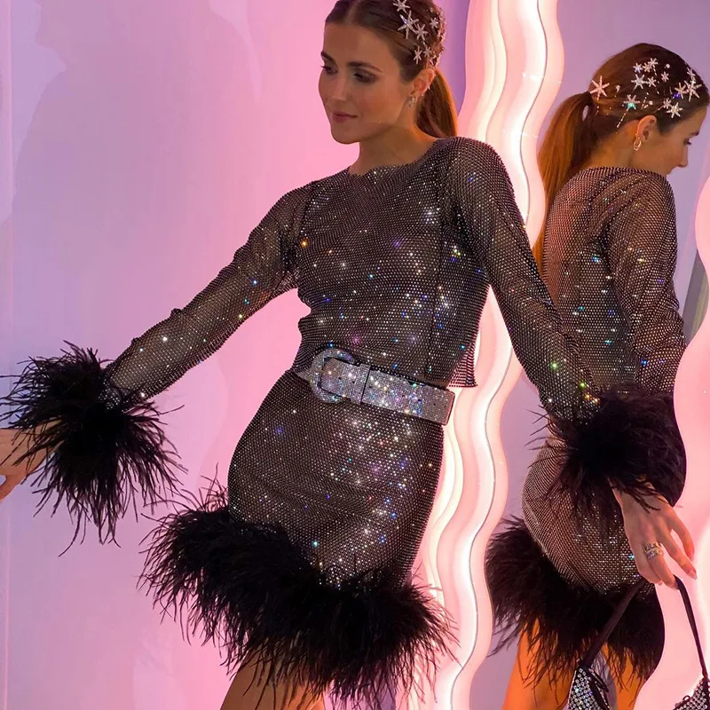 

Модный сексуальный комплект с юбкой, женский комплект из 2 предметов для ночного клуба, полиэфирная ткань для детей 8–25 лет, осенний сезон