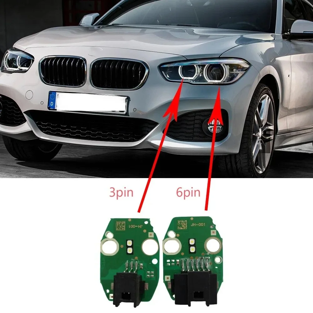 White Angel Eye LED Board For 2017 BMW 1 Series F20 F21 LCI LED Headlight 114d 116d 116i 118d Daytime Light Module 63117428425