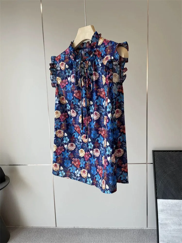 กระโปรงทรงเอเอวสูงผ้าฝ้าย TANA ยืดหยุ่น แต่งระบาย ลายดอกไม้ พิมพ์ลาย สำหรับใส่ทำงาน ฤดูร้อน ไม่มีซับใน สำหรับผู้หญิง...