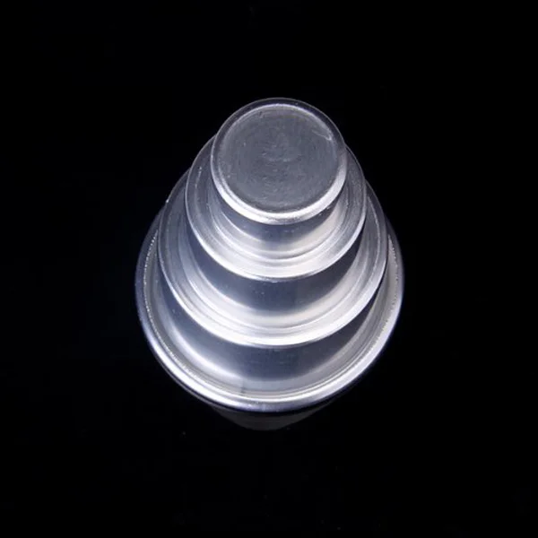 

6x8cm 3 Tier Cupcake Pudding Mold Silver Baking Pan Food-Grade Material Perfect for Festivals Cupcake Mold