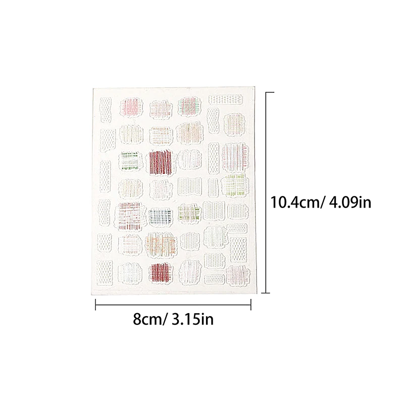 Vintage Style Plaid Lace Fabric Cloth 3D Self Adhesive Nail Art Stickers Embossed Nail Art Decoration Sticker Manicure Decal