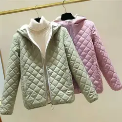 Chaqueta acolchada de algodón para mujer, Parkas cortas finas y ligeras de lana gruesa, ropa de abrigo informal cálida para otoño e invierno, novedad de 2023