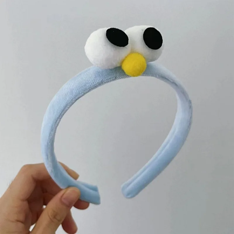 Sesame Street ELMO COOKIE MONSTER anime peripheral cartoon cute and funny big-eyed girl makeup face wash broken hair headband