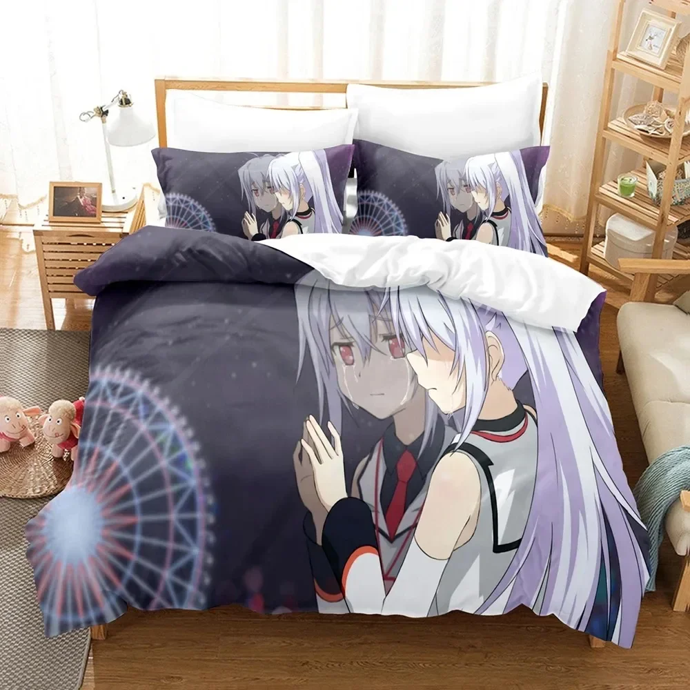 

3D Print Plastic Memories Anime Isla Bedding Set Double Twin King Duvet Cover Comforter Pillowcase Boys Girls Adults Bedroom