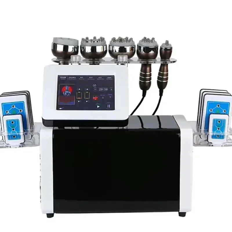 Professional 6-in-1 Ultrasonic Cavitation Machine 40K RF Vacuum for Cellulite Reduction Body Sculpting Device for Beauty Salons