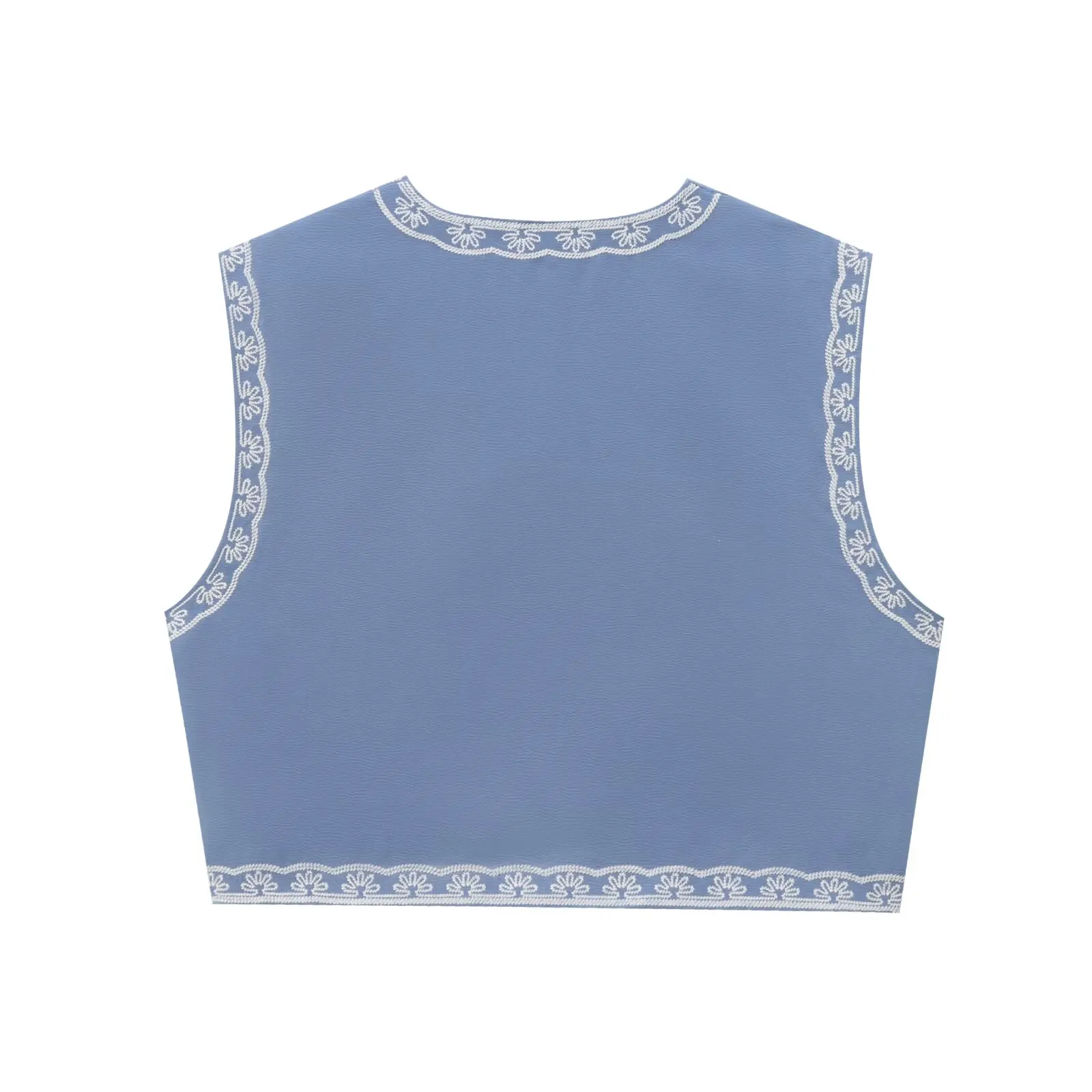 

JNLEAOG Women's Faionable Casual Floral Embroidery ort Vest Autumn New Sle Versatile Design f Open Collar Polyester ...