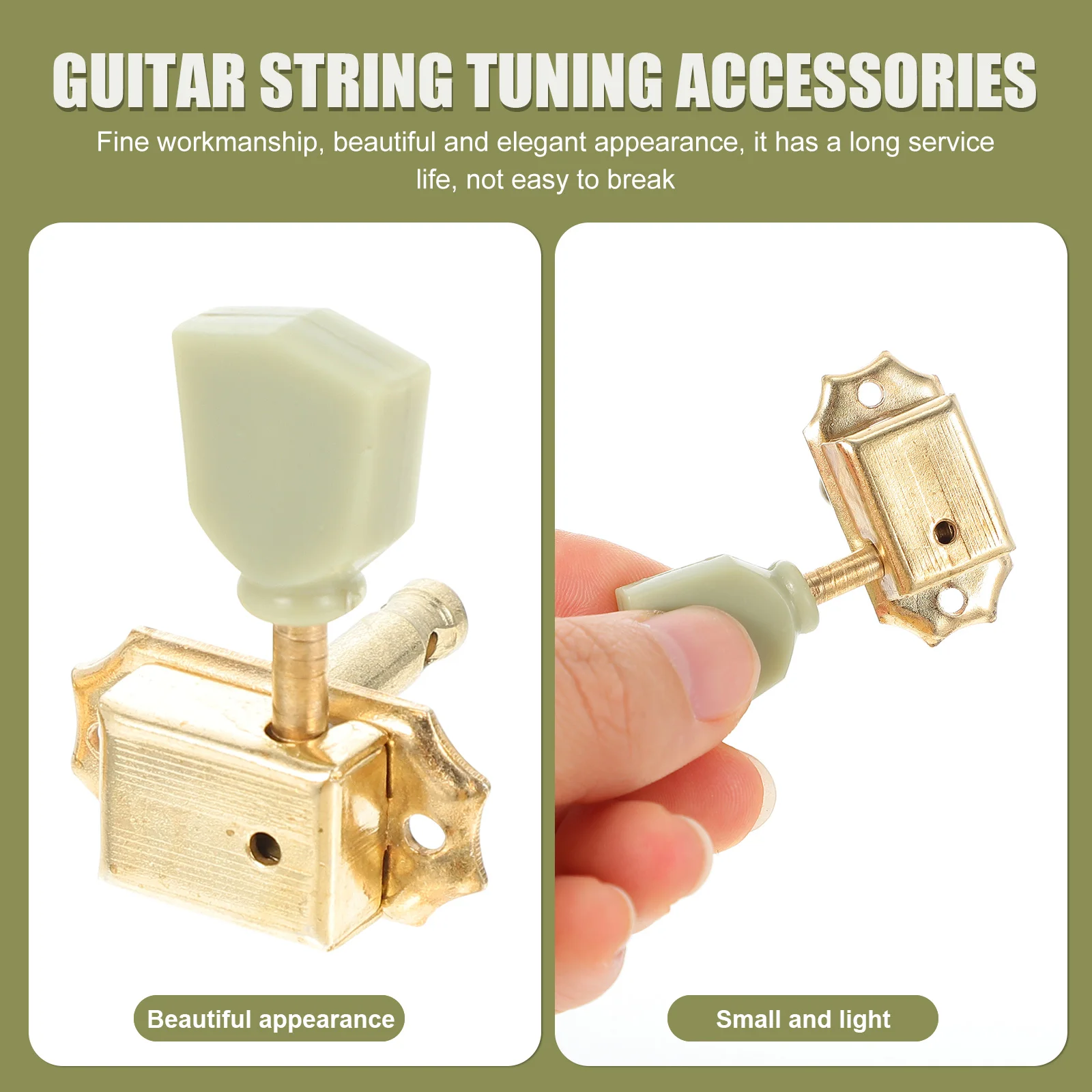 

Electric Guitar Tuners Accessory Acoustic Pegs Golden Steel Head Knobs Replacement