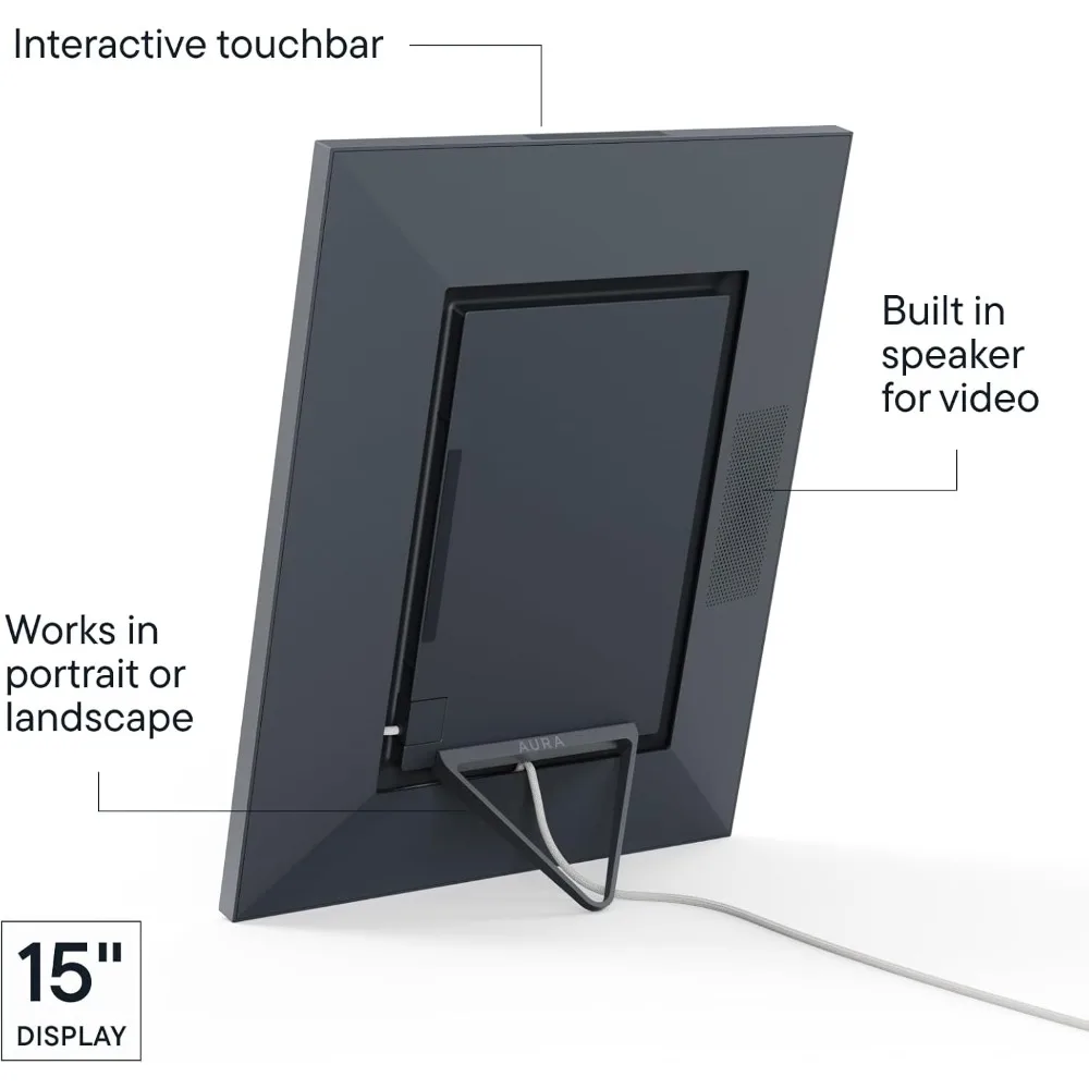 WiFi Digital Picture Frame Send Photos from Your Phone Easy App Setup Free Unlimited Storage Digital Photo Frame with White