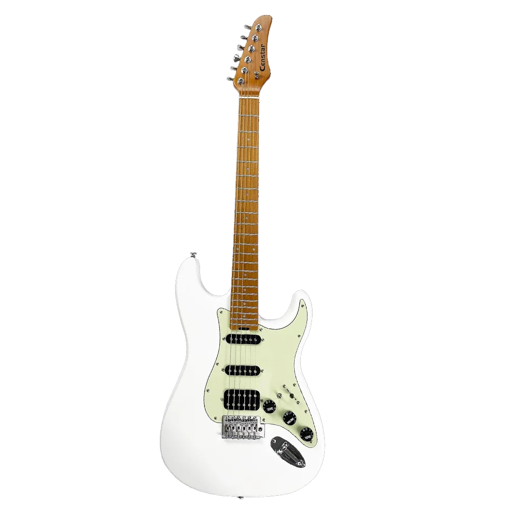 Censtar Electric Guitar,Coil Split H-S-S Pickups 6-string guitarra electrica,Roasted Mahogany Body and Maple Neck