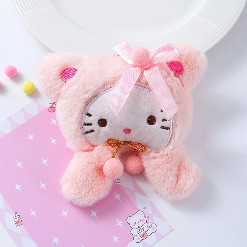 Kawaii Squeak Olá Kitty Pingente De Pelúcia, Pintainho Dos Desenhos Animados, Chaveiro De Boneca De Pelúcia, Chaveiro Do Carro, Mochila, Decoração Do Saco, Presente Do Miúdo