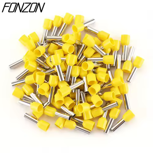 100PCS/pack insulated wire crimp terminals E0508 1008 1508 7508 2508 tubular pressure wire ferrule connectors pin-type connector - Image 6