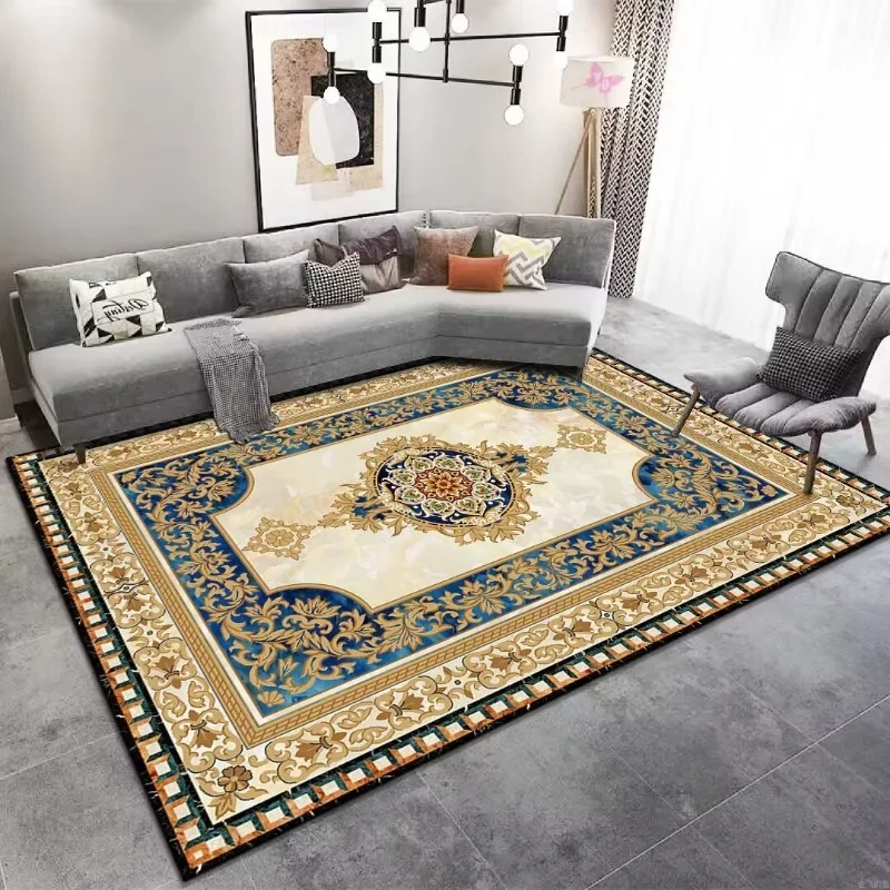 Beliebter klassischer Retro-Druck, großer Teppich, Sofa-Teppich, Wohnzimmer-Dekoration, Schlafzimmer, Nachttisch, Küche, Esstisch, Bodenmatte, Fußmatte