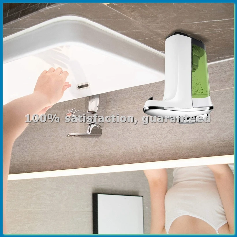Automatic Soap Dispenser Compact Sensor Pump Adjustable Soap Dispensing Volume Control Battery Operated 17Oz/500Ml For-A28R