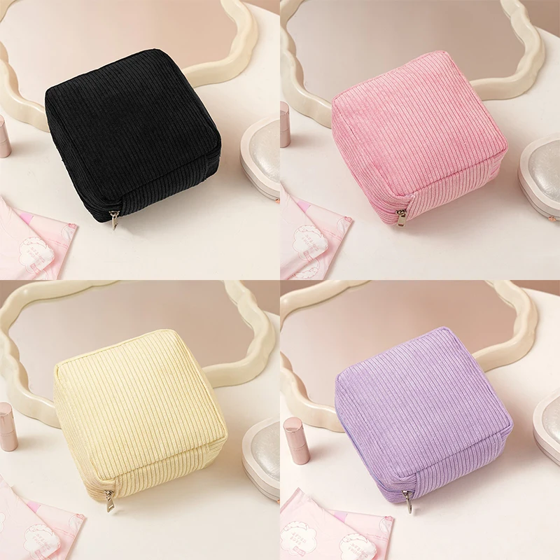 Kulturbeutel, Damenbinden-Beutel, Pad-Beutel, niedliche Kosmetik-Aufbewahrungstasche für Damen, kleine Make-up-Tasche, Kabeletui
