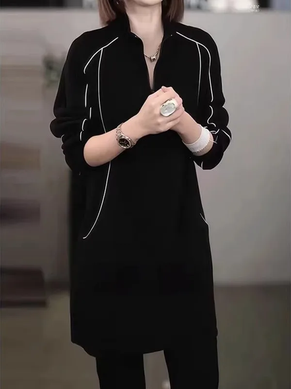 

Модная женская толстовка больших размеров на молнии с длинным рукавом для весны и осени, свободная, повседневная, дышащая, ветрозащитная