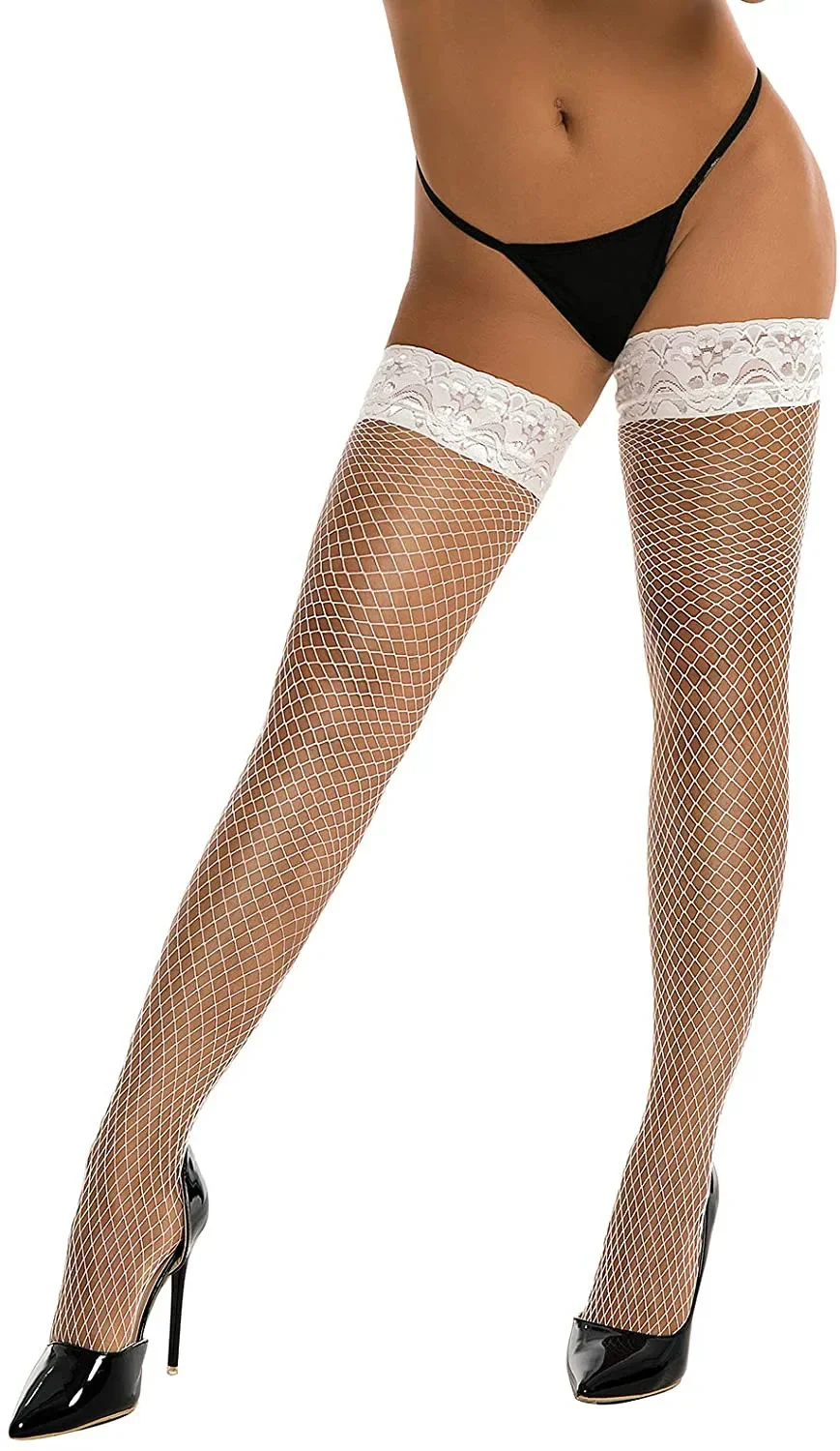 

Hot Lace Non-slip Silicone Stockings for Women Sexy Lingerie Fashion Mesh Stocking Female Sexy Stay Up Thigh High Stockings