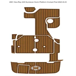 Sea Ray 2001 Sundancer Swim Platform, Cockpit Pad, Boat OligTeak Floor Polymers, Seadek MarinePolymers, Gatorstep Style, Auto-adhésif, 240