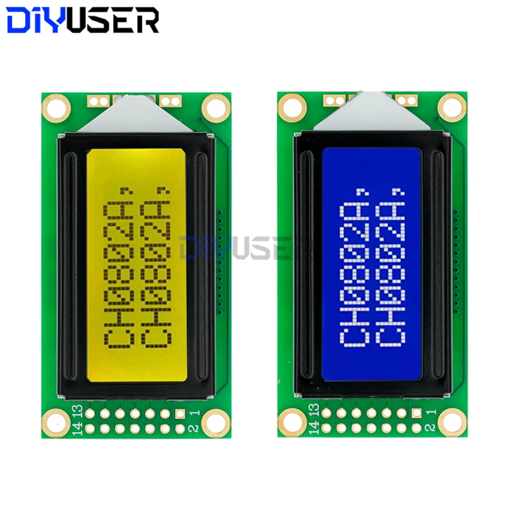 0802 LCD 8x2 caracteres módulo de exibição LCD 5V LCM luz de fundo azul para Arduino