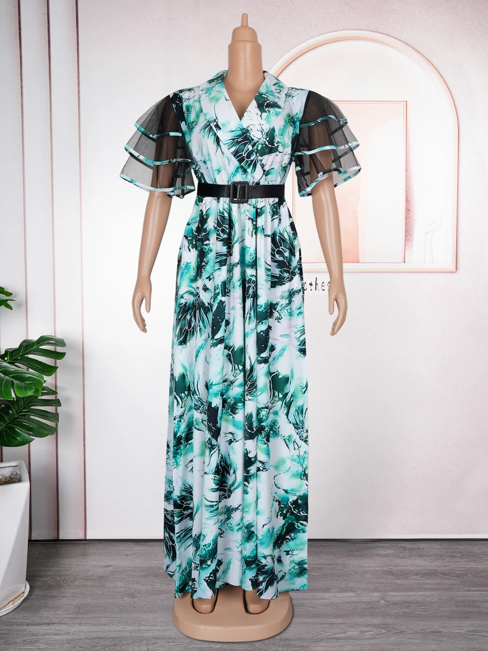 Abiti africani da donna 2025 Abito lungo da sera taglie forti Abito africano Abbigliamento elegante Abito lungo con stampa musulmana turca