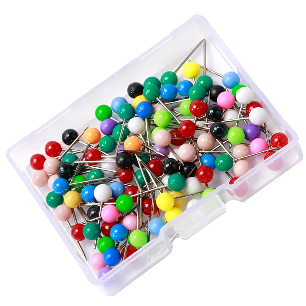 

100pcs 4Mm Plastic Pearl Ball Head Straight Sewing Pins Colorful Craft Decoration Accessories For Quilting Dressmaking College