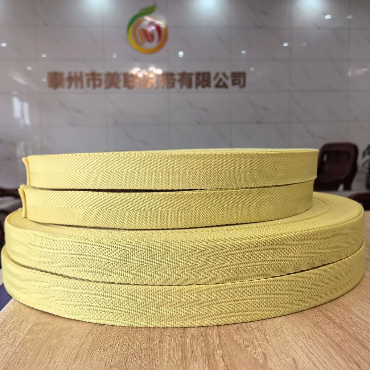 

5meters /roll Aramid 1414 kevlar tape flame retardant firefighting webbing high-altitude rescue belt yelllow strap