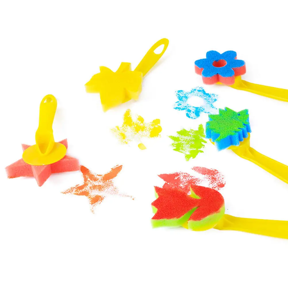

Набор из 12 губчатых штампов-кистей для рисования, развивающие инструменты для детского творчества, набор для рисования своими руками, креативные и увлекательные принадлежности для рисования для детей