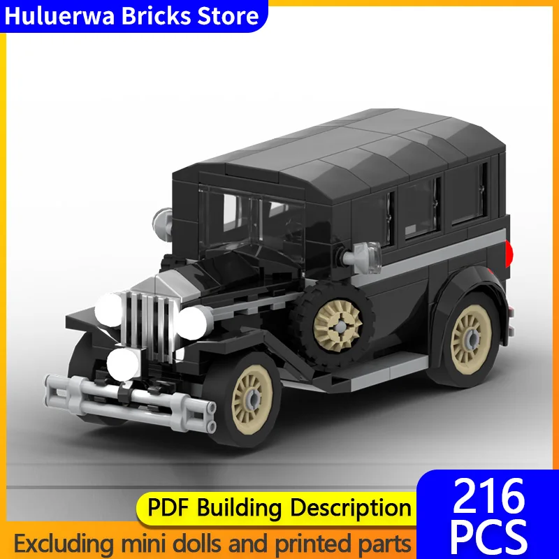 

City Car Model MOC Building Bricks Flying Cloud Classic Retro Sedan Modular Technology Gifts Holiday Assemble Children Toys Suit