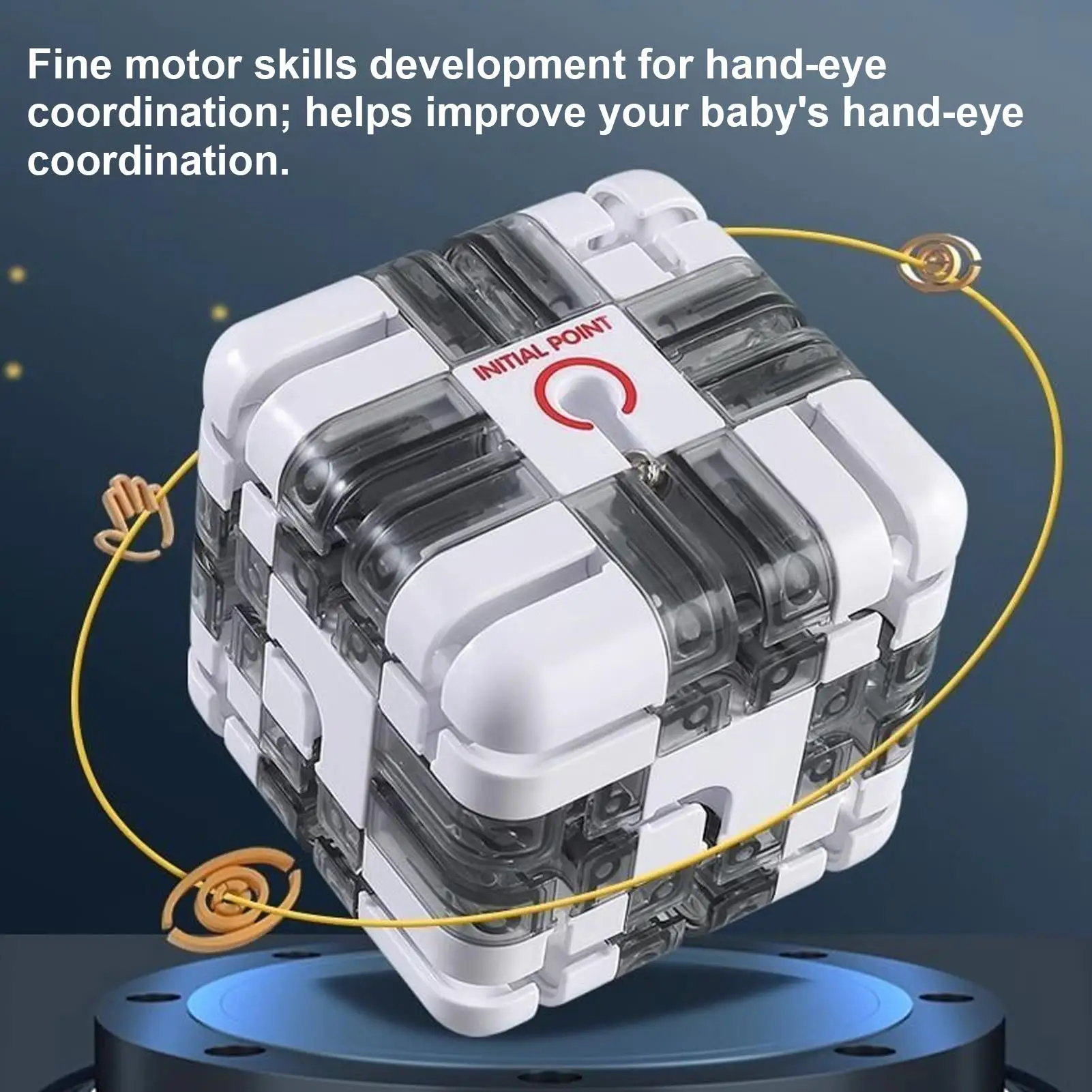 3D回転迷路キューブパズル 頭脳ゲーム 集中力トレーニングチャレンジ 教育玩具 子供 大人 ストレス解消ギフト