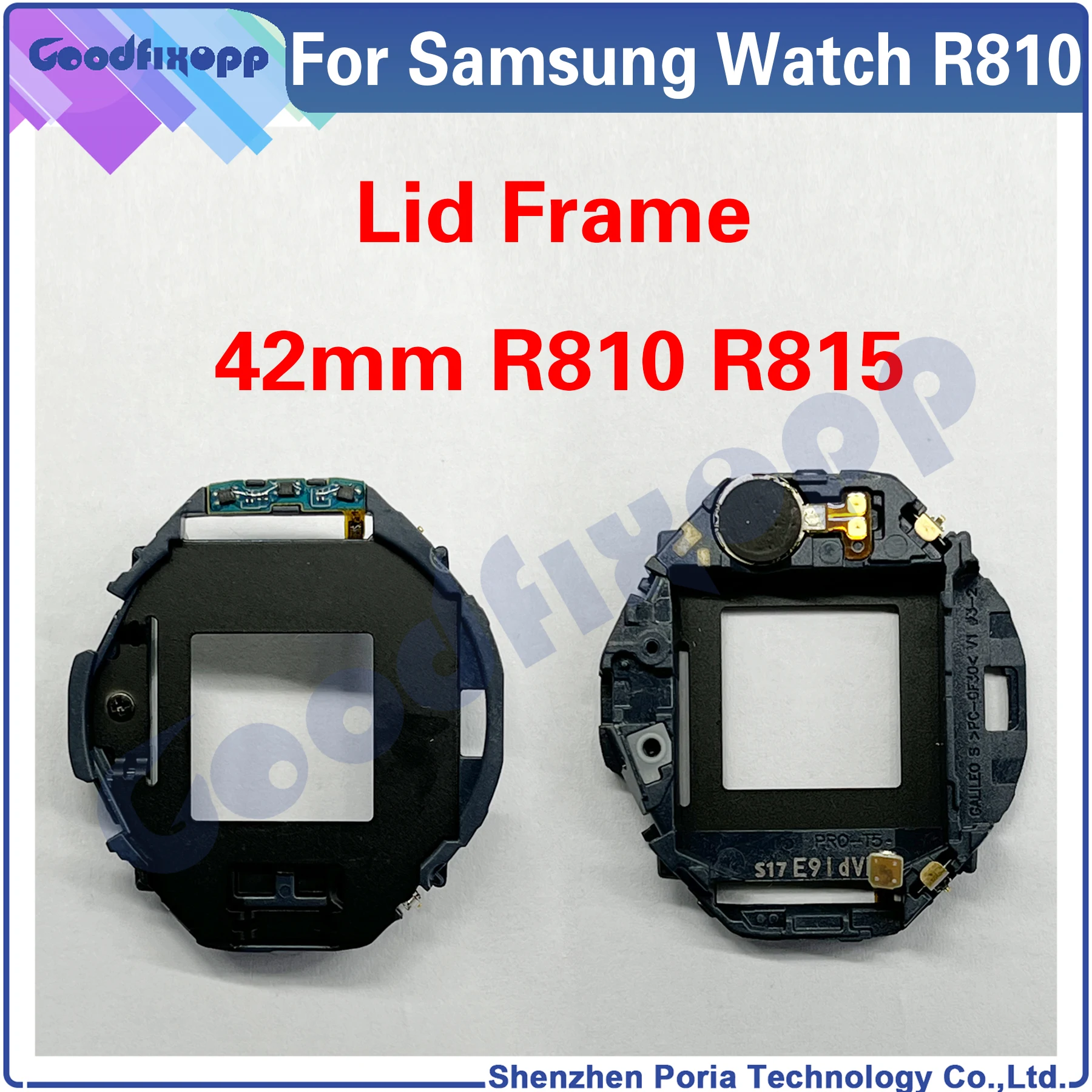 For Samsung Galaxy Watch 42mm SM-R810 R810 R815 Front Frame Battery Back Cover Middle Frame Rear Lid Rear Case Cover Repair