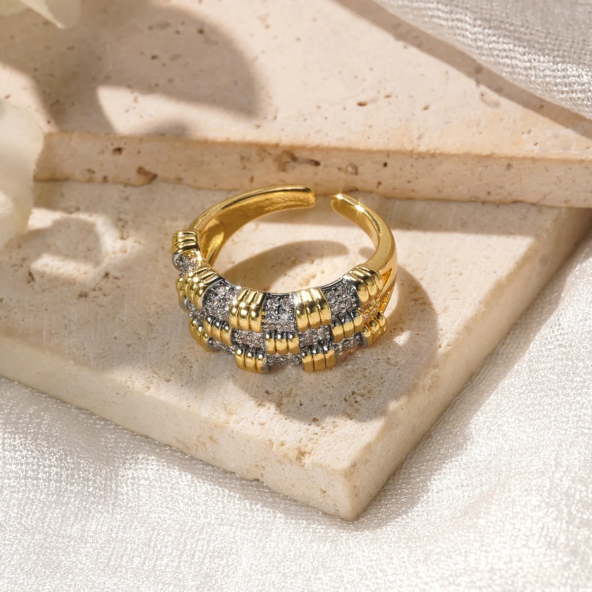 خواتم هندسية إبداعية نحاسية للنساء والرجال افتتاح خاتم سلس هدية مجوهرات رائعة لحفلات الزفاف 2025 #4