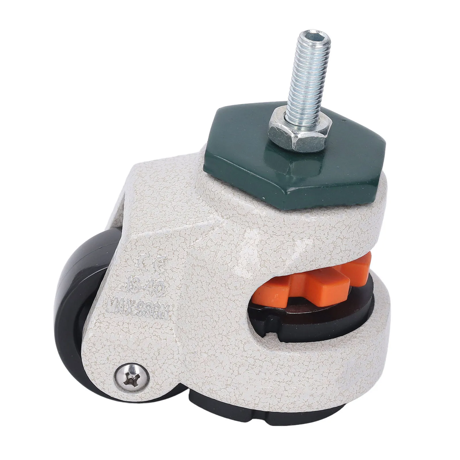 1Pc Leveling Stem Wheel Caster 40mm Outer Diameter M8 Thread Rod Rubber Base Adjustable Height Leveling Machine Stem Caste