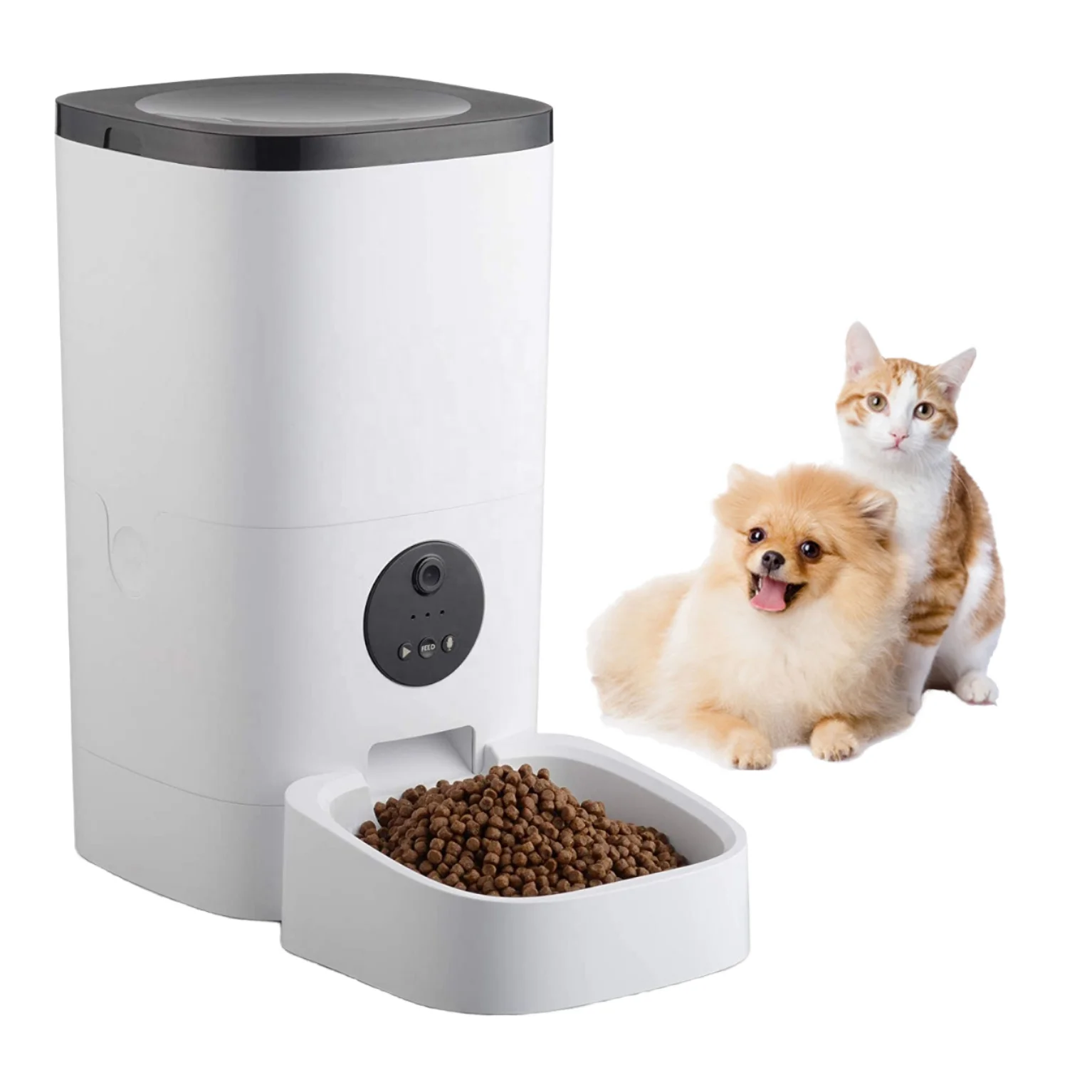 4L Tuya Smart Dog Cat Pet Feeder Automatic Wifi Remote Control Mobile App Eco-Friendly Stainless Steel Bowl Plastic Material
