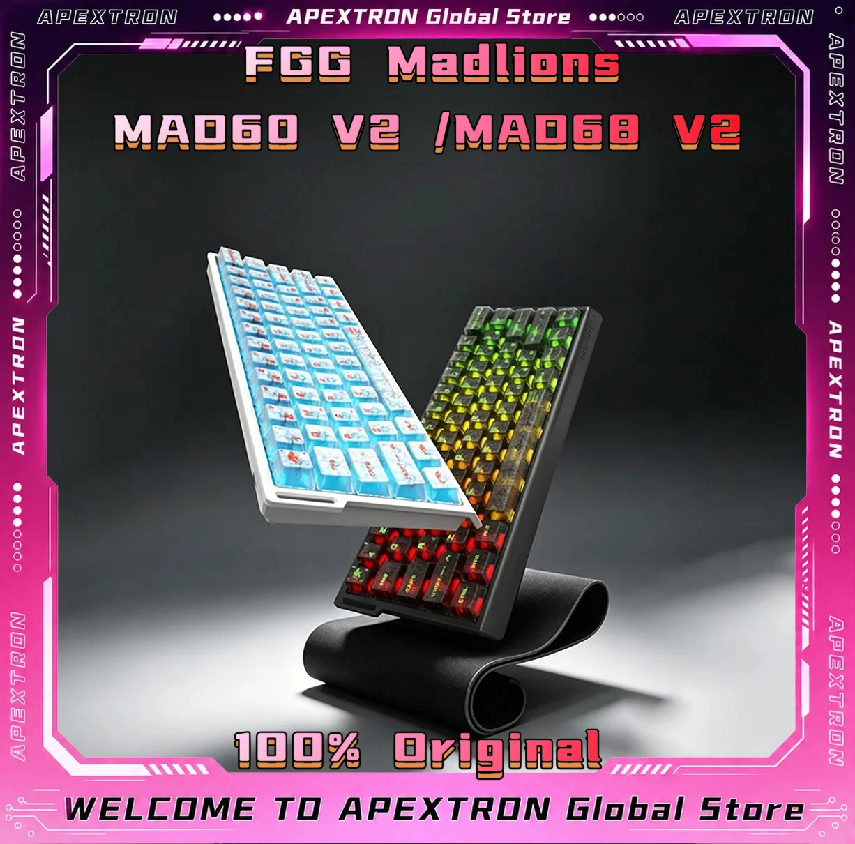 

New FGG Madlions MAD60 V2 /MAD68 V2 Magnetic Switch Keyboard Wired 8000Hz Polling Rate RT0.001mm Gaming Keyboard PC Accessories