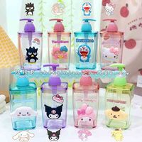 Sanrio Bottling Cartoon Cute Melody Hello Kitty Kuromi Cinnamoroll Press-type Large Capacity Shampoo Bath Bottles Home Decor