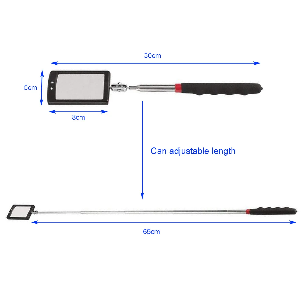 Adjustable Car Angle View Pen Automotive Telescopic Detection Lens Telescoping Inspection Mirror Extending Flexible