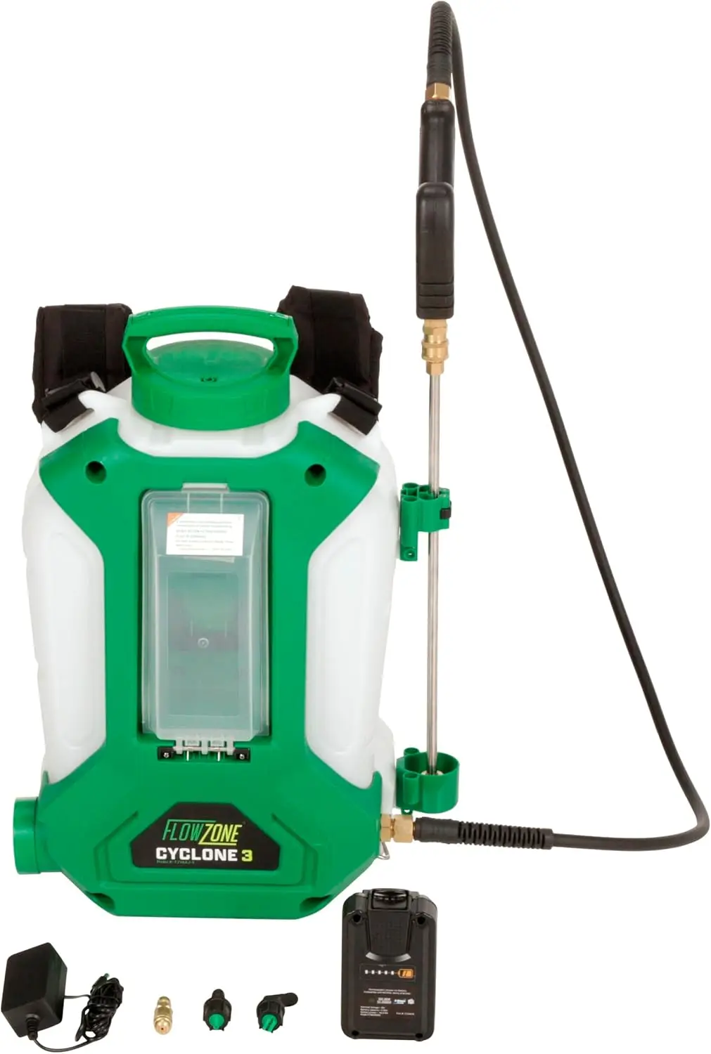 Cyclone 3 Battery Powered Backpack Sprayer - Variable-Pressure 5-Position Electric Lawn & Garden Sprayer - 4 Gallon, sprayer