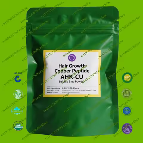 Customized AHK-CU Aluminum Foil Bag for Hair Growth Copper Peptides Powder Inner Pack Double Deck Plastic Bag for Global