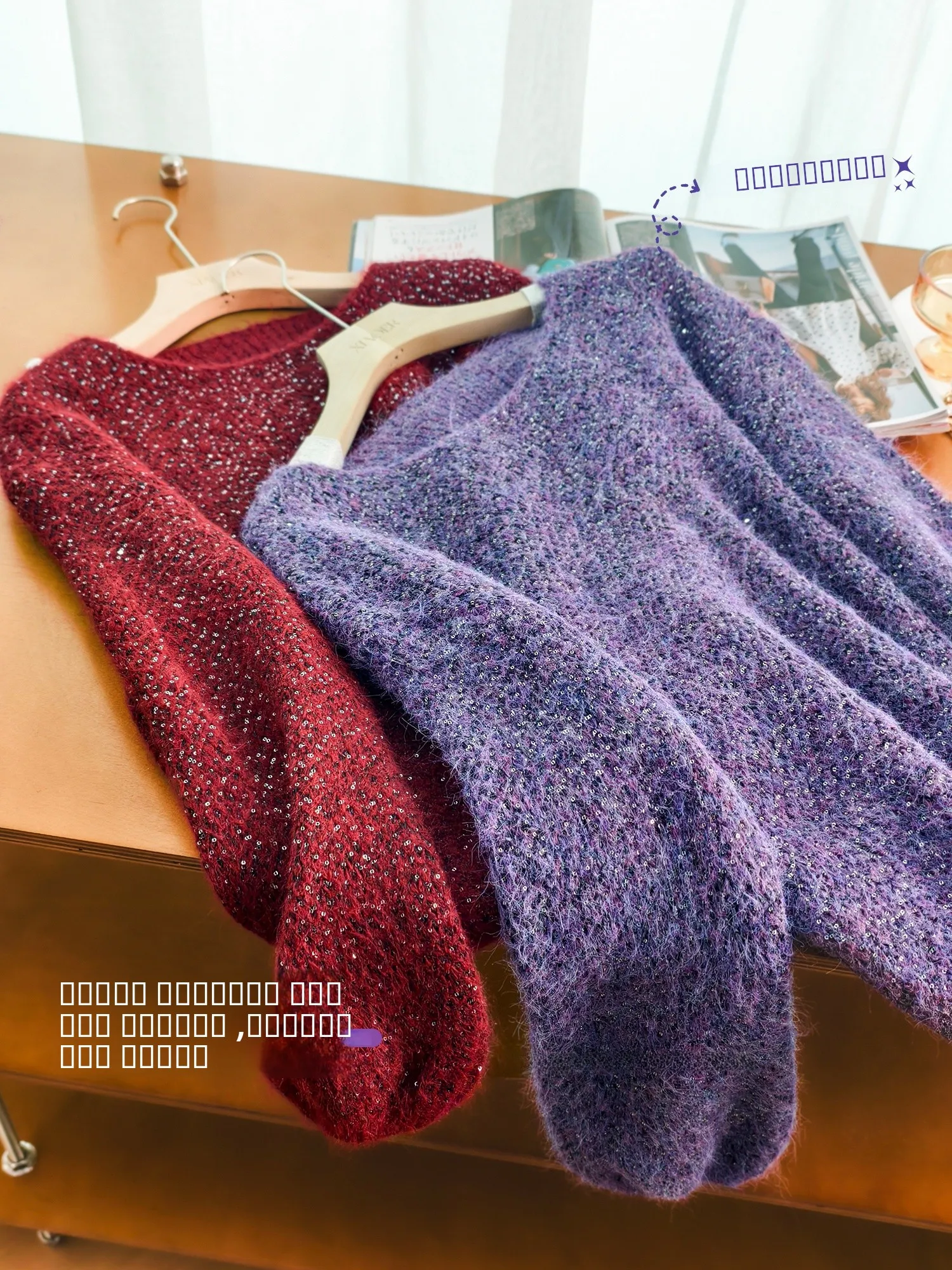 

Thiened Warm round Ne Sweater Women's Heavyweight Floing Attracting Sequin Beads Wool Blend Casual Sle Online Exclusive