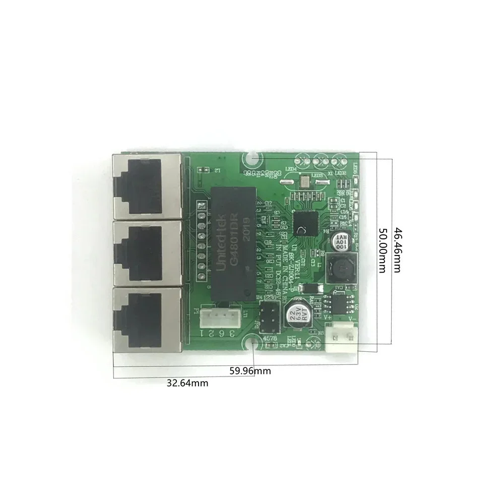 Odwrócony zasilacz Przełącznik POE POE IN/OUT5V/12V/24V/48V 45W/3=15.4W 100mbps 802.3AT 45+78- DC5V~48V seria odległość Force POE — zdjęcie produktu 4