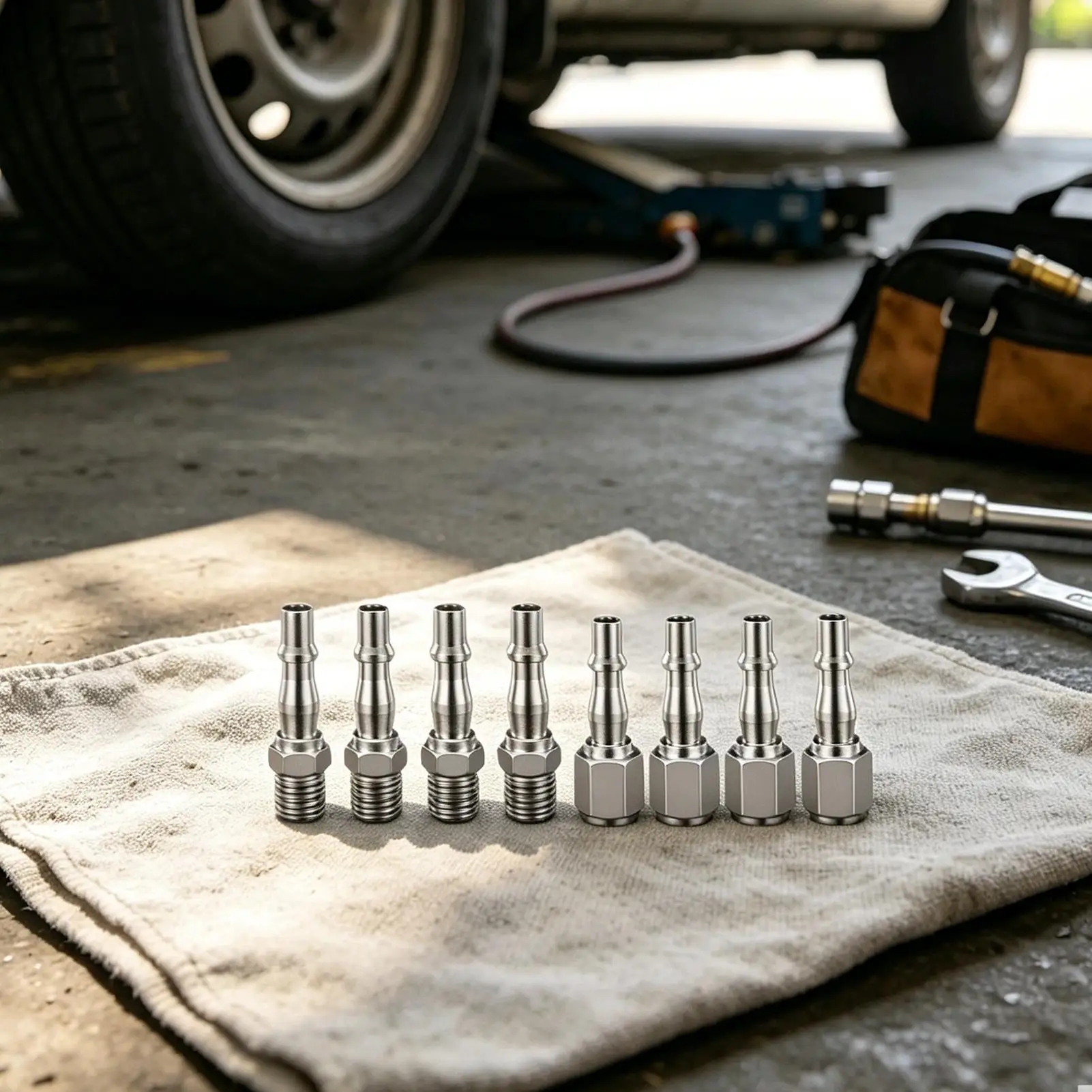 Air Fittings For Compressor 12 Pieces Pneumatic Tube Connectors Kit Male And Female Quick Connect Hose Fittings For Shop Tools