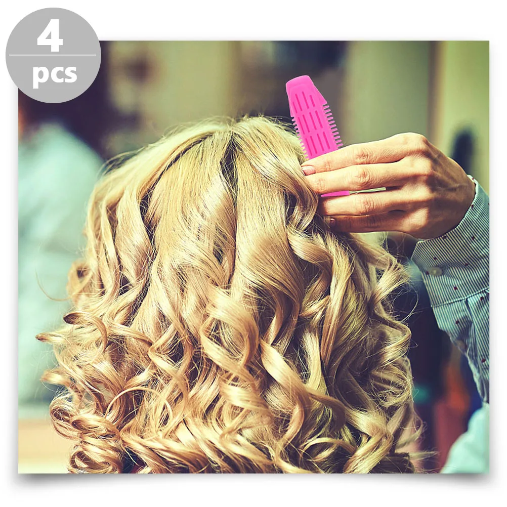 

4Pcs Hair Root Clip Premium Abs Curlers Portable Hair Roller Hairstyling Accessories