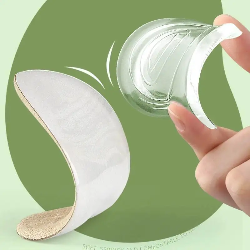1Pair Silicone Metatarsal Heel pad for Shoes Anti-Slip Gel Inserts for Women High Heels Foot Pain Relief Half Insoles